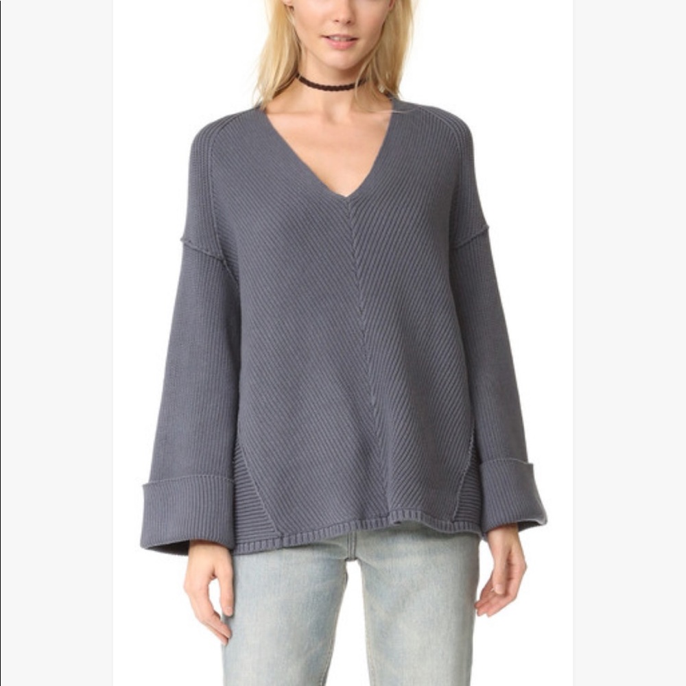 Free People La Brea V Neck Sweater